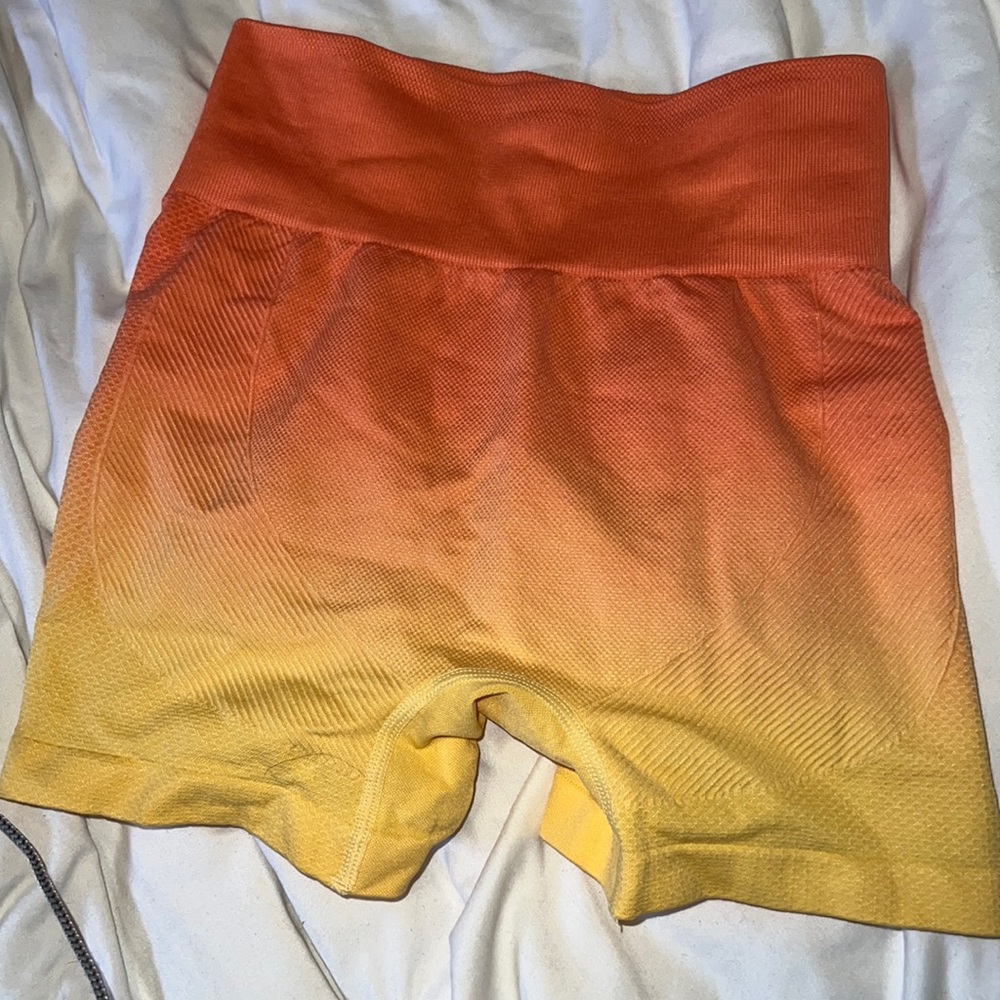 Shein ombre workout shorts with booty enhancement